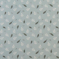 Printed Cotton WIZOU Gray Sky / Plum